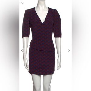 Maje Blue and Red Patter Mini make size 2 is equal to w med size in pic